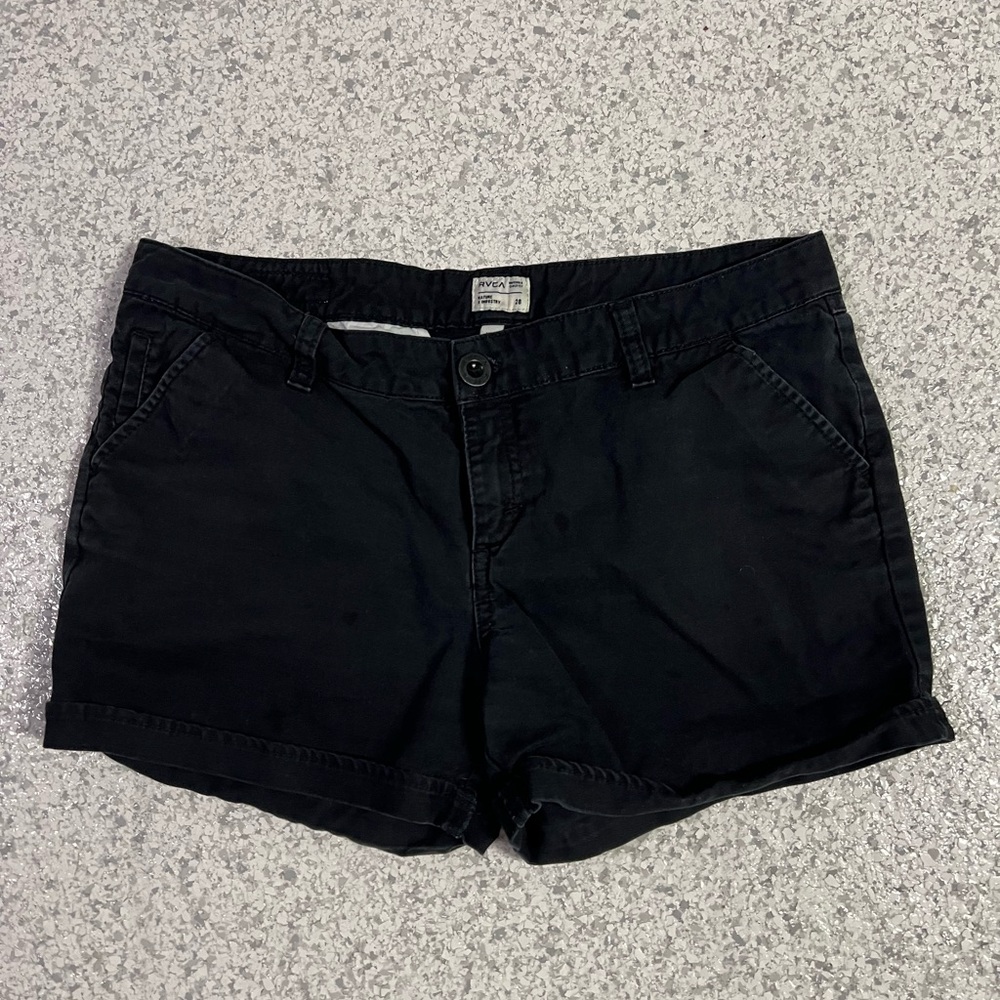 RVCA Black Jean Shorts Casual Chic